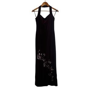 Morgan and Co. by Linda Bernell velvet halter dress